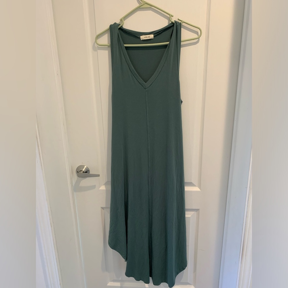 Jolie Blue/Green Dress Pockets Sleeveless V-neck See Description forMeasurements